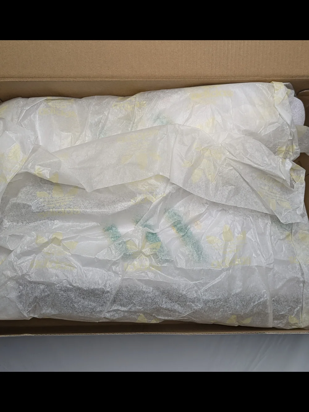 adidas Men’s White Nora with Green & Yellow Stripes